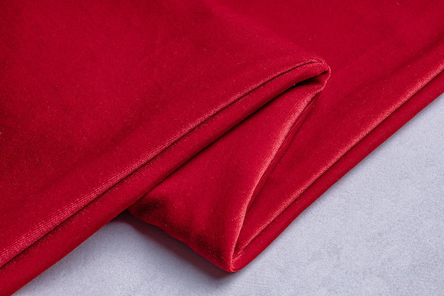 Spandex velvet with printing